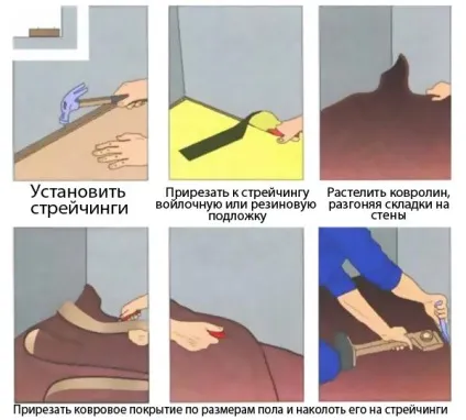 Укладання ковроліну своїми руками відео, способи (укладання) Укладання ковроліну своїми руками відео, способи