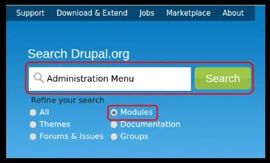 Установка модулів drupal