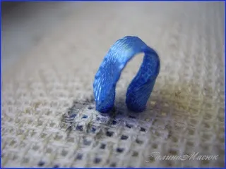 Вишиваємо незабудку стрічками - ярмарок майстрів - ручна робота, handmade (квітка з тканини) Вишиваємо незабудку стрічками - ярмарок майстрів - ручна робота, handmade