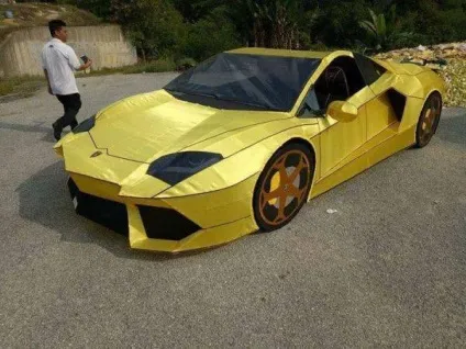 У малайзії зробили копію lamborghini з паперу, приколи гумор дратуте