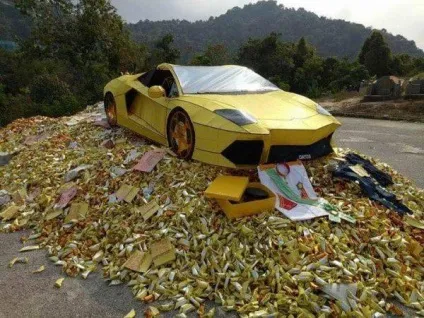 У малайзії зробили копію lamborghini з паперу, приколи гумор дратуте