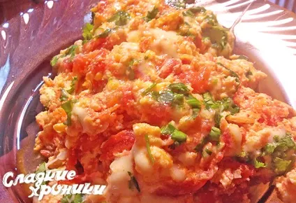 Яєчня з помідорами смачний рецепт з покроковими фото (помідорами) Яєчня з помідорами смачний рецепт з покроковими фото