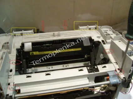 Заміна термоплівка, ролика захоплення, гальмівної площадки hp laserjet 3020 mfp (площадки) Заміна термоплівка, ролика захоплення, гальмівної площадки hp laserjet 3020 mfp