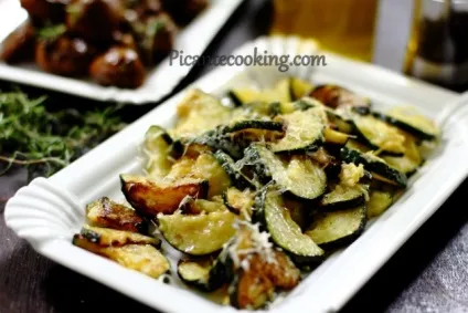 Смажений цукіні з часником і сиром, picantecooking