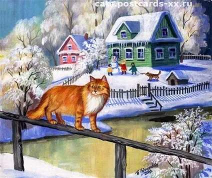 зимові коти
