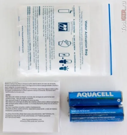 Aquacell - батарейки, активуються водою (активуються) Aquacell - батарейки, активуються водою