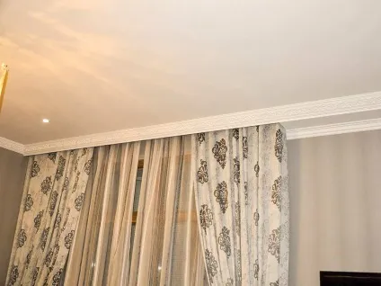 Багети для штор фото, стельовий карниз, види, як підібрати під штори, пластикові, металеві (багети для штор) Багети для штор фото, стельовий карниз, види, як підібрати під штори, пластикові, металеві