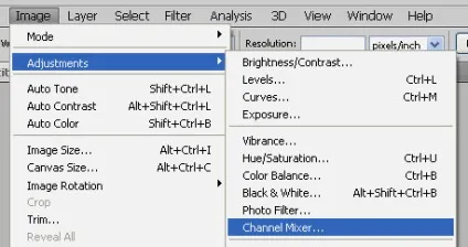 Що таке - channel mixer - в photoshop