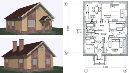 Будинки з керамзитобетонних блоків плани, проекти і ціни
