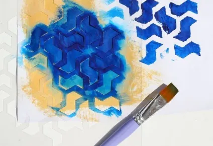 Експеримент фарбуємо стіну за допомогою трафарету - своїми руками (стіну) Експеримент фарбуємо стіну за допомогою трафарету - своїми руками