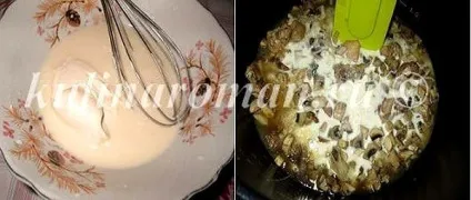 Фаршировані млинчики куркою і грибами у вершковому соусі (куркою) Фаршировані млинчики куркою і грибами у вершковому соусі