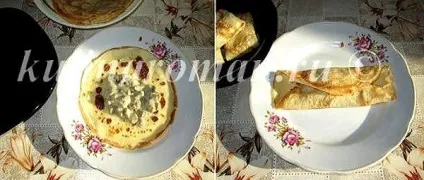 Фаршировані млинчики куркою і грибами у вершковому соусі (вершковому) Фаршировані млинчики куркою і грибами у вершковому соусі