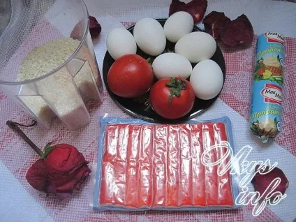 Фаршировані помідори з крабовими паличками рецепт (паличками) Фаршировані помідори з крабовими паличками рецепт
