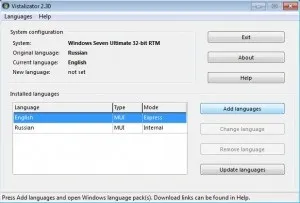 Як змінити мову інтерфейсу windows vista або windows 7 для редакцій home basic, home premium і (windows) Як змінити мову інтерфейсу windows vista або windows 7 для редакцій home basic, home premium і