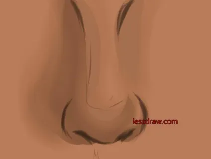 Як намалювати ніс людини поетапно, lessdraw (поетапно) Як намалювати ніс людини поетапно, lessdraw
