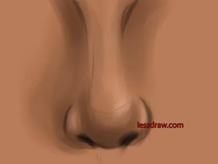 Як намалювати ніс людини поетапно, lessdraw (намалювати) Як намалювати ніс людини поетапно, lessdraw