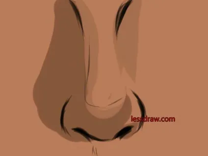 Як намалювати ніс людини поетапно, lessdraw (намалювати) Як намалювати ніс людини поетапно, lessdraw