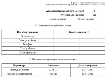 Як скласти характеристику робочого місця - зразок (робочого) Як скласти характеристику робочого місця - зразок