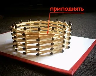 Колесо із сірників без клею (сірників) Колесо із сірників без клею
