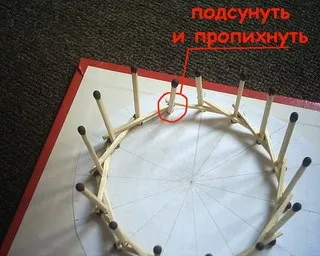 Колесо із сірників без клею (колесо) Колесо із сірників без клею