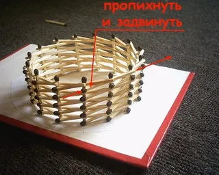 Колесо із сірників без клею (колесо) Колесо із сірників без клею