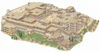 Кносський палац, Греція