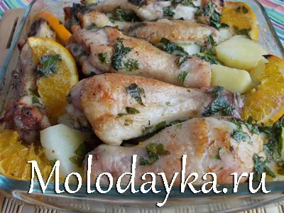 Курка з апельсинами і корицею в духовці (курка) Курка з апельсинами і корицею в духовці