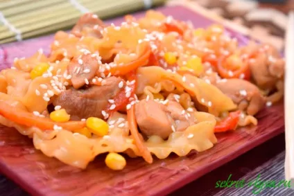 Курка теріякі з локшиною і овочами, рецепт з фото (рецепт) Курка теріякі з локшиною і овочами, рецепт з фото