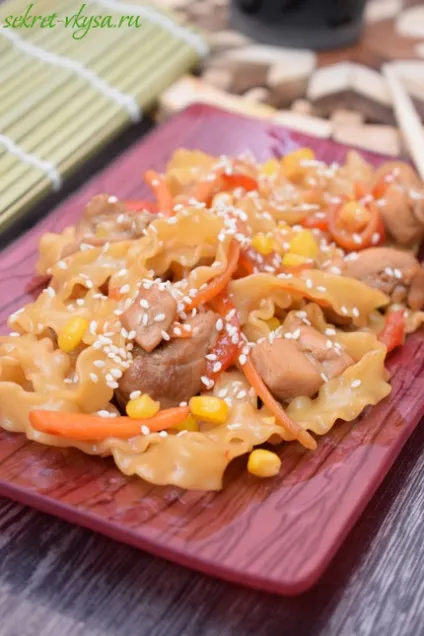 Курка теріякі з локшиною і овочами, рецепт з фото (курка теріякі рецепт) Курка теріякі з локшиною і овочами, рецепт з фото