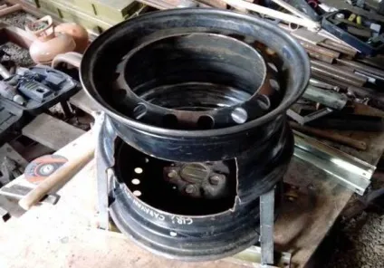Мангал з дисків автомобіля за 2 години (бажанні майстер може) Мангал з дисків автомобіля за 2 години
