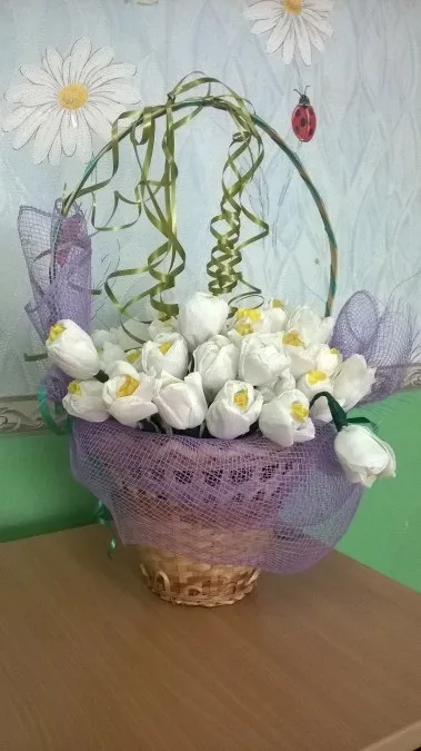 Майстер-клас «проліски з гофрованого паперу»