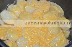 М'ясо по-французьки в мультиварці (м'ясо з картоплею в мультиварці) М'ясо по-французьки в мультиварці