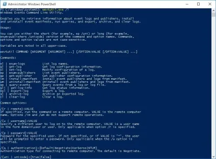 Очищення журналів подій windows за допомогою powershell і wevtutil, windows для системних (журналів) Очищення журналів подій windows за допомогою powershell і wevtutil, windows для системних