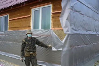 Пароізоляція для стін дерев'яного будинку матеріали і монтаж своїми руками