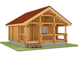 Проекти бань з колоди фото і планування (великою терасою просторою кімнатою) Проекти бань з колоди фото і планування