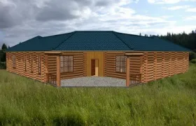 Проекти бань з колоди фото і планування (великою терасою просторою кімнатою) Проекти бань з колоди фото і планування