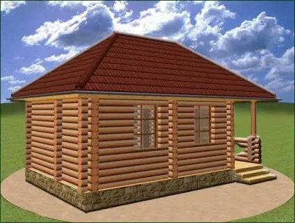 Проекти бань з колоди фото і планування (великою терасою просторій) Проекти бань з колоди фото і планування