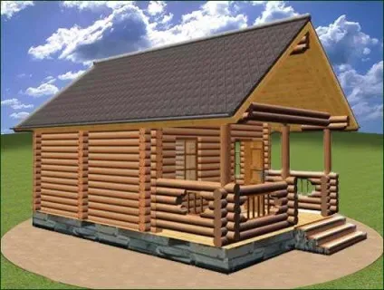 Проекти бань з колоди фото і планування (великою терасою просторою кімнатою) Проекти бань з колоди фото і планування