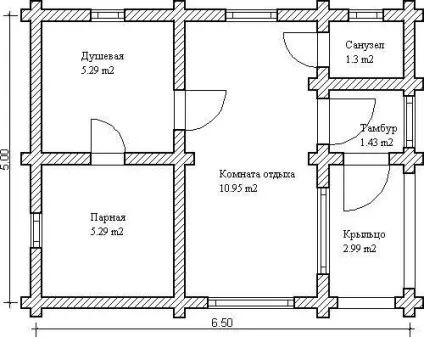 Проекти бань з колоди фото і планування (просторою кімнатою відпочинку) Проекти бань з колоди фото і планування