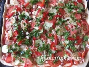 Піца зі свіжими огірками - рецепт з фото (огірками) Піца зі свіжими огірками - рецепт з фото
