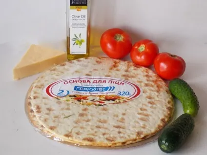 Піца з помідорами і огірками (овочева піца помідорами огірками) Піца з помідорами і огірками