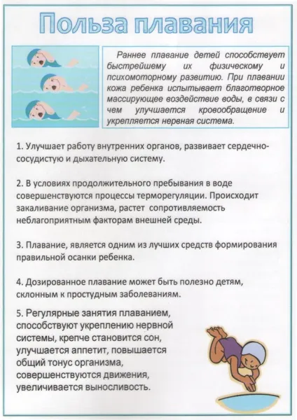 Плавання для дітей різного віку користь, протипоказання, навчання, уроки і відгуки (плавання для дітей) Плавання для дітей різного віку користь, протипоказання, навчання, уроки і відгуки