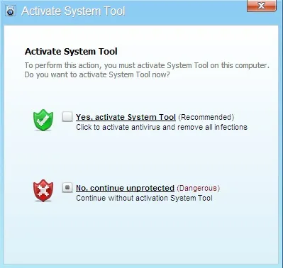 Попередження про фіктивної антивірусній програмі system tool (програмі) Попередження про фіктивної антивірусній програмі system tool