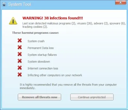 Попередження про фіктивної антивірусній програмі system tool (антивірусної) Попередження про фіктивної антивірусній програмі system tool