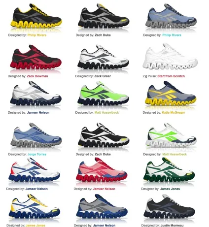 Reebok zigtech, light, nano і sonic