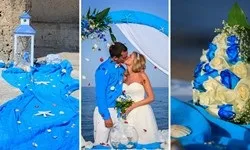 Розкішне весілля у моря на крите