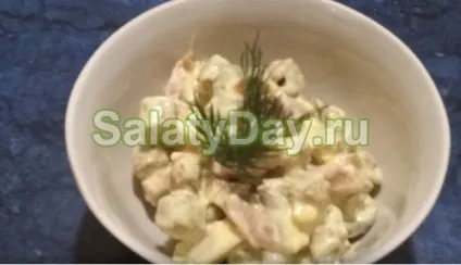 Салат з сухариками і копченої ковбасою - блюдо на швидку руку рецепт з фото і відео (сухариками) Салат з сухариками і копченої ковбасою - блюдо на швидку руку рецепт з фото і відео