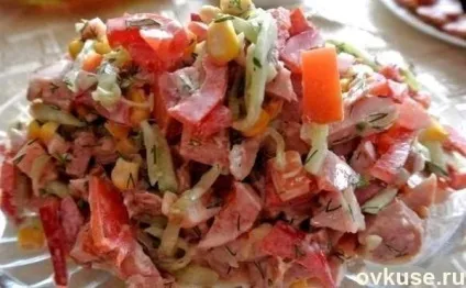 Салати з куркою - прості рецепти (нарізати великими кубиками) Салати з куркою - прості рецепти