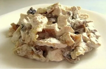 Салати з куркою - прості рецепти (порізати середніми кубиками) Салати з куркою - прості рецепти