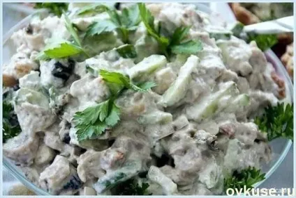 Салати з куркою - прості рецепти (нарізати великими кубиками) Салати з куркою - прості рецепти